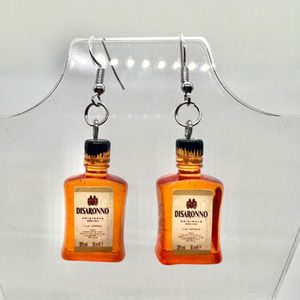 Disaronno Earrings - Alcohol Earrings - New Years Eve Party Earrings